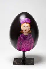 Mark Olsen, Untitled – Double Portrait, acrylic on fibreglass with stand