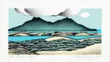 Don Binney, Hauraki Motu II, lithograph, 25/48
