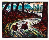 Nigel Brown, Crossing Urewera Set No. 1, lithograph, 18/21