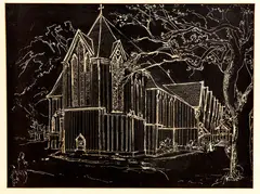 Robert Nettleton Field, Untitled – The Cathedral, screenprint