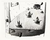 Jennifer Dolezel, On Waking Up and Getting Ready for Work, lithograph, AP 1