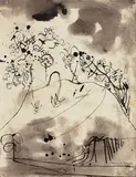 Philip Trusttum, Untitled – Landscape Study, ink on paper