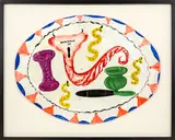 Bill Hammond and Grant Chilcott, Untitled, oil on paper