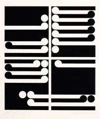 Grid No II by Gordon Walters, acrylic on paper, sold Dec 2016