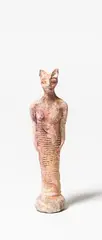 Cat Woman by Bronwynne Cornish, earthenware with stains, c. 2004, sold Dec 2016