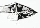 Diane Prince, Through the Blackened Heart of the Hinaki’s Moon, pen and ink on paper