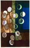 Eileen Mayo, Lunaria, silkscreen print, 8/15