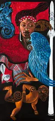 June Northcroft Grant, Kurangaituku, oil on wood panel