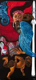 June Northcroft Grant, Kurangaituku, oil on wood panel