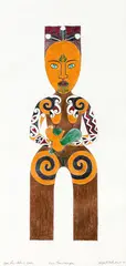 Hine Tauoranga by Robyn Kahukiwa, crayon and graphite on paper, sold Dec 2016
