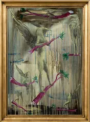 Canopy Six by Bill Hammond, acrylic on canvas, sold Dec 2016