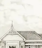 Robin White, Old House in Cromwell Street, Mt Eden, Auckland, graphite on paper