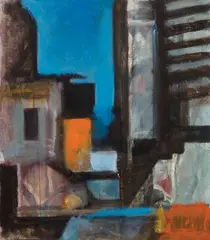 Buildings by Charles Herbert Smales Tole, oil on board, c.1960, sold Nov 2016