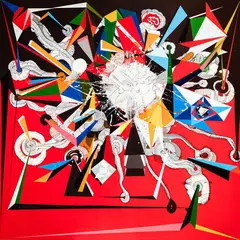 Seung Yul Oh, Heavy Heavy Heavy, acrylic on canvas