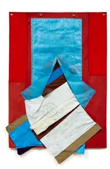 Salt Bags by Donald Sinclair Driver, mixed media and collage, sold Nov 2016