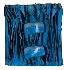 Don Peebles, Untitled (Blue), acrylic on canvas mounted on board, 1984-5