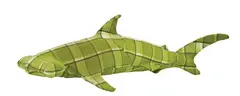 Ricky Swallow, Blanket Shark, blankets, plaster and wire, 1996