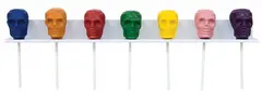 Skully-Pops (Death Of The Tiki Pop) by Wayne Youle, casting resin, cardboard sticks and powder coated aluminium, 2006, sold Nov 2016