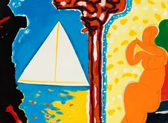 Pat Hanly, Blast and Hope, enamel and acrylic on board
