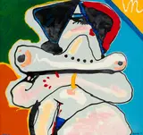 Pat Hanly, Torso M, enamel on board
