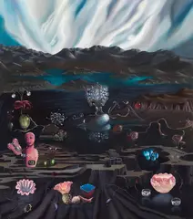 Maryrose Crook, Bringing All The Things That Run, oil on canvas, 2004