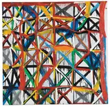 Allen Maddox, Untitled (Linear Grid), oil on canvas, 1979