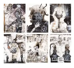 Sci-Fi Paranormal Set by James Robinson, mixed media on canvas, 2006, sold Nov 2016