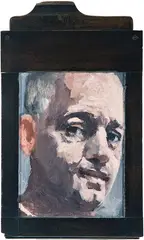 Richard McWhannell, Hey Mum, oil on 4x5” film holder, 2005
