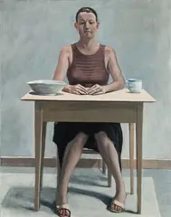 Richard McWhannell, Hands On Table, Renee Il, oil on canvas, 2003-04