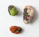 Madeline Child, Untitled – Three Rocks, found rocks and fimo, three parts