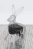 Steve Mulqueen, Rabbit Island, No. 8 wire, foot bellows and aluminium mixed media, 2006
