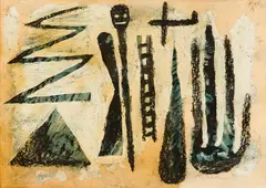Peter Robinson, Resolution, mixed media on paper