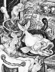 Sylvia Siddell, Inferno, pencil and conté on paper, 2007