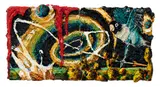 Geoff Dixon, Bird/Cactus Patch, mixed media on canvas, diptych