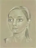 Peter Stichbury, Estelle (Study), pastel and charcoal