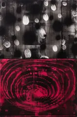 Untitled by Luise Fong, acrylic on board, diptych, offered Oct 2016