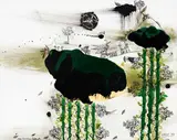 John Pule, Great Joy, oil, oil stick, varnish, enamel and ink on canvas