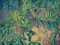 Moving Forms by T. A. McCormack, watercolour, offered Oct 2016