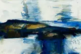 Anna Caselberg, Otago Peninsula – Across the City, watercolour