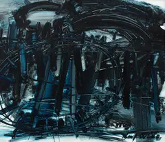 Untitled by Stanislav Rapotec, oil on board, sold Oct 2016