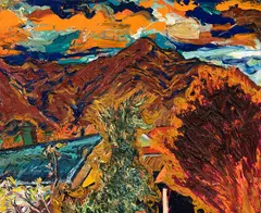 Akaroa by Philip Trusttum, oil on board, sold Oct 2016