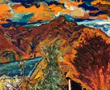 Philip Trusttum, Akaroa, oil on board