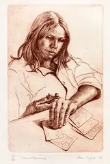 Joan Taylor, Convalescence, engraving, 5/20