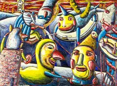 Jennifer Dolezel, Social Function, oil on canvas