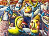 Jennifer Dolezel, Social Function, oil on canvas