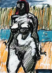 Alan Pearson, Untitled, oilstick on paper