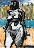 Alan Pearson, Untitled, oilstick on paper