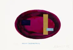 Gretchen Albrecht, Night Geometries, stone lithograph, 40/138