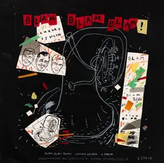 John Reynolds attributed, Blam Blam Blam Luxury Length record cover artwork, together with an original Festival Records (NZ) pressing of the LP; china white charcoal and collage on paper, circa 1982