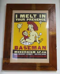 I Melt In Your Presence by Gary Baseman, Modernism, San Francisco exhibition poster, screenprint, edition of 250, 2007, sold Oct 2016